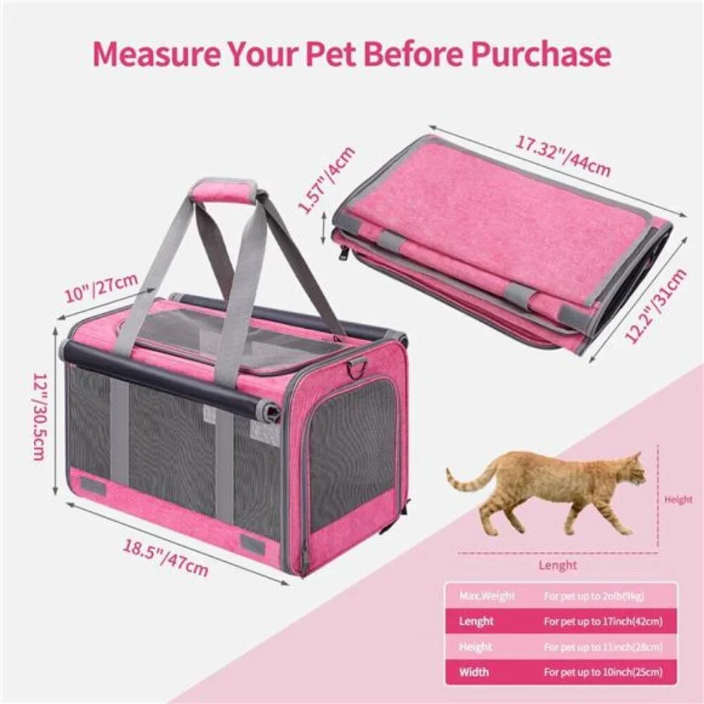 Cat Carrier Airline Approved, Pet Carriers for Cats with Water - Picture 4 of 7